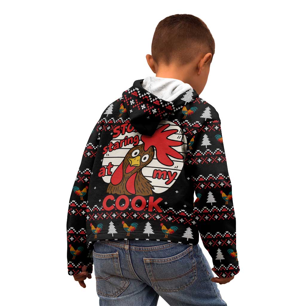 Chicken Stop Christmas Kid Hoodie Xmas Holiday Patterns - Wonder Print Shop