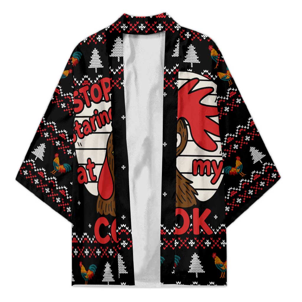 Chicken Stop Christmas Kimono Xmas Holiday Patterns - Wonder Print Shop