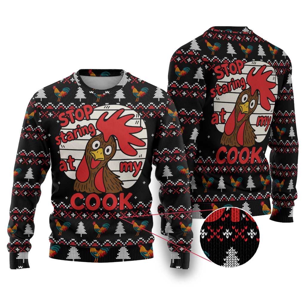 Chicken Stop Christmas Ugly Christmas Sweater Xmas Holiday Patterns - Wonder Print Shop
