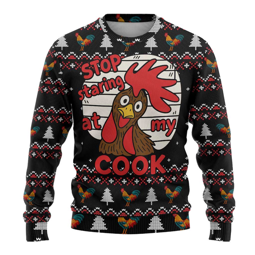 Chicken Stop Christmas Ugly Christmas Sweater Xmas Holiday Patterns - Wonder Print Shop