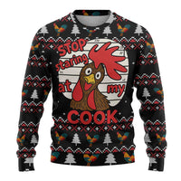 Chicken Stop Christmas Ugly Christmas Sweater Xmas Holiday Patterns - Wonder Print Shop