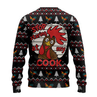 Chicken Stop Christmas Ugly Christmas Sweater Xmas Holiday Patterns - Wonder Print Shop