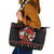 Chicken Stop Christmas Leather Tote Bag Xmas Holiday Patterns - Wonder Print Shop