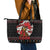 Chicken Stop Christmas Leather Tote Bag Xmas Holiday Patterns - Wonder Print Shop
