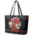 Chicken Stop Christmas Leather Tote Bag Xmas Holiday Patterns - Wonder Print Shop
