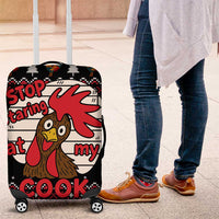 Chicken Stop Christmas Luggage Cover Xmas Holiday Patterns - Wonder Print Shop