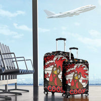 Chicken Stop Christmas Luggage Cover Xmas Holiday Patterns - Wonder Print Shop