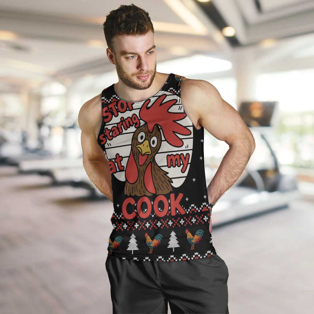 Chicken Stop Christmas Men Tank Top Xmas Holiday Patterns - Wonder Print Shop