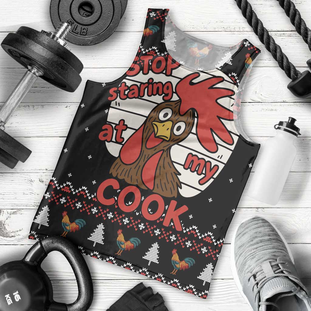 Chicken Stop Christmas Men Tank Top Xmas Holiday Patterns - Wonder Print Shop