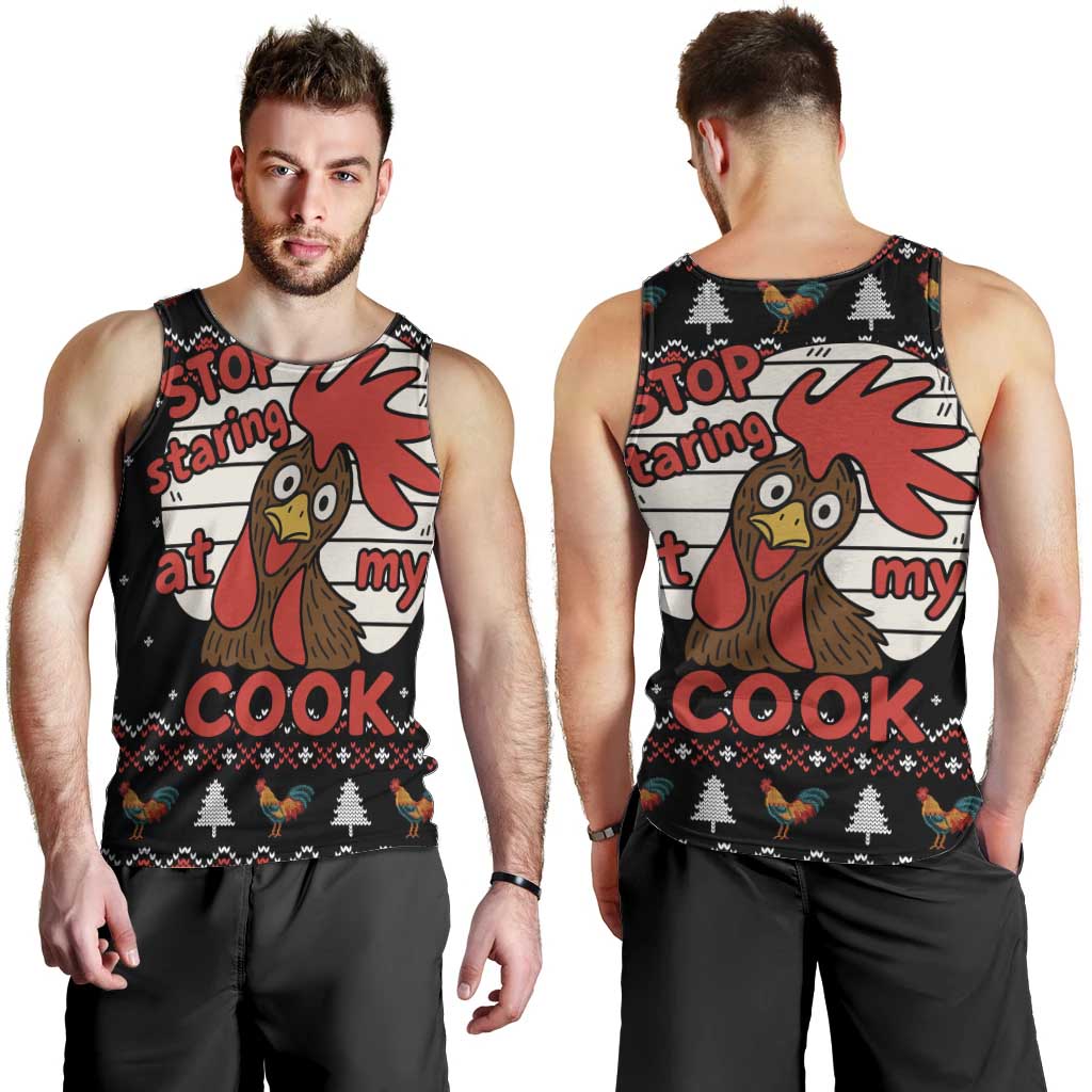 Chicken Stop Christmas Men Tank Top Xmas Holiday Patterns - Wonder Print Shop