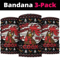 Chicken Stop Christmas Neck Gaiter Xmas Holiday Patterns - Wonder Print Shop