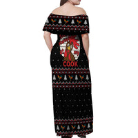 Chicken Stop Christmas Off Shoulder Maxi Dress Xmas Holiday Patterns - Wonder Print Shop