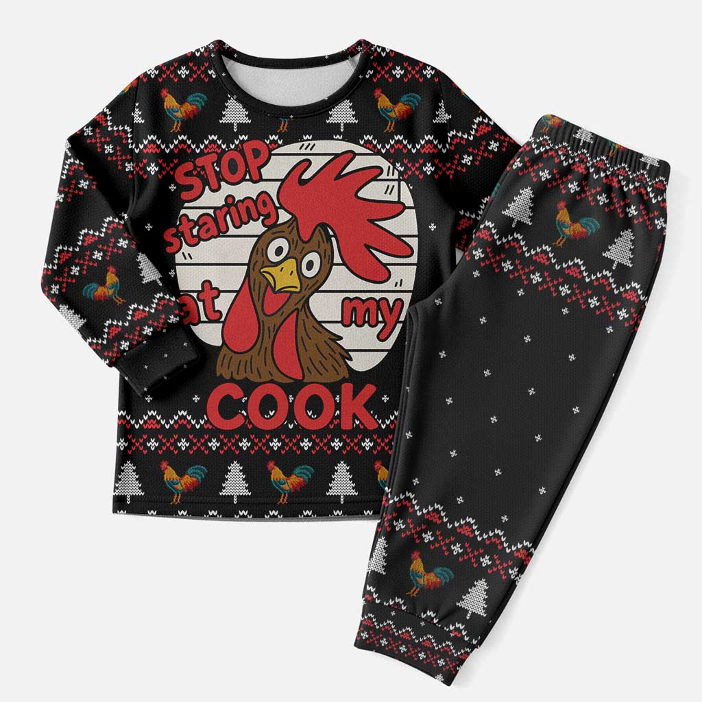 Chicken Stop Christmas Pajama Set Xmas Holiday Patterns - Wonder Print Shop