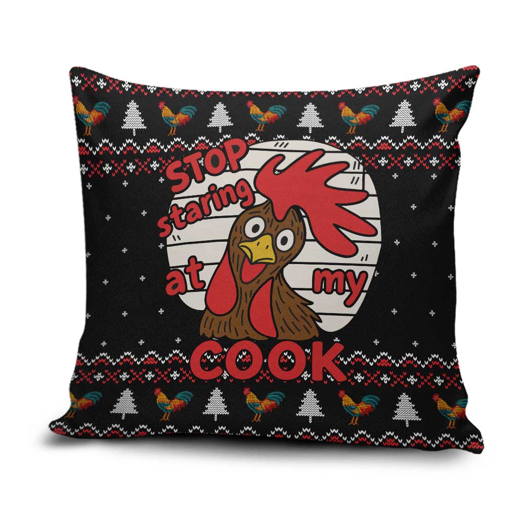 Chicken Stop Christmas Pillow Cover Xmas Holiday Patterns - Wonder Print Shop