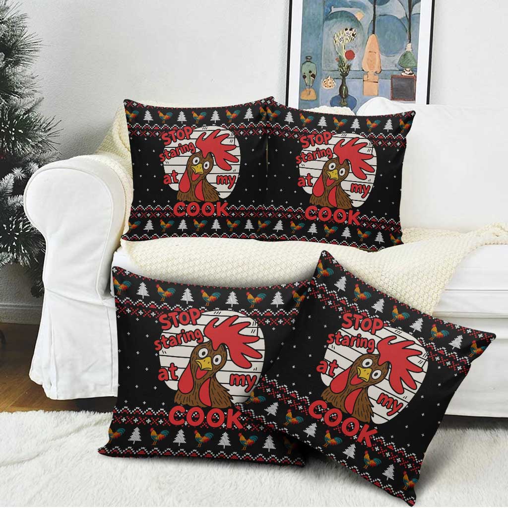 Chicken Stop Christmas Pillow Cover Xmas Holiday Patterns - Wonder Print Shop