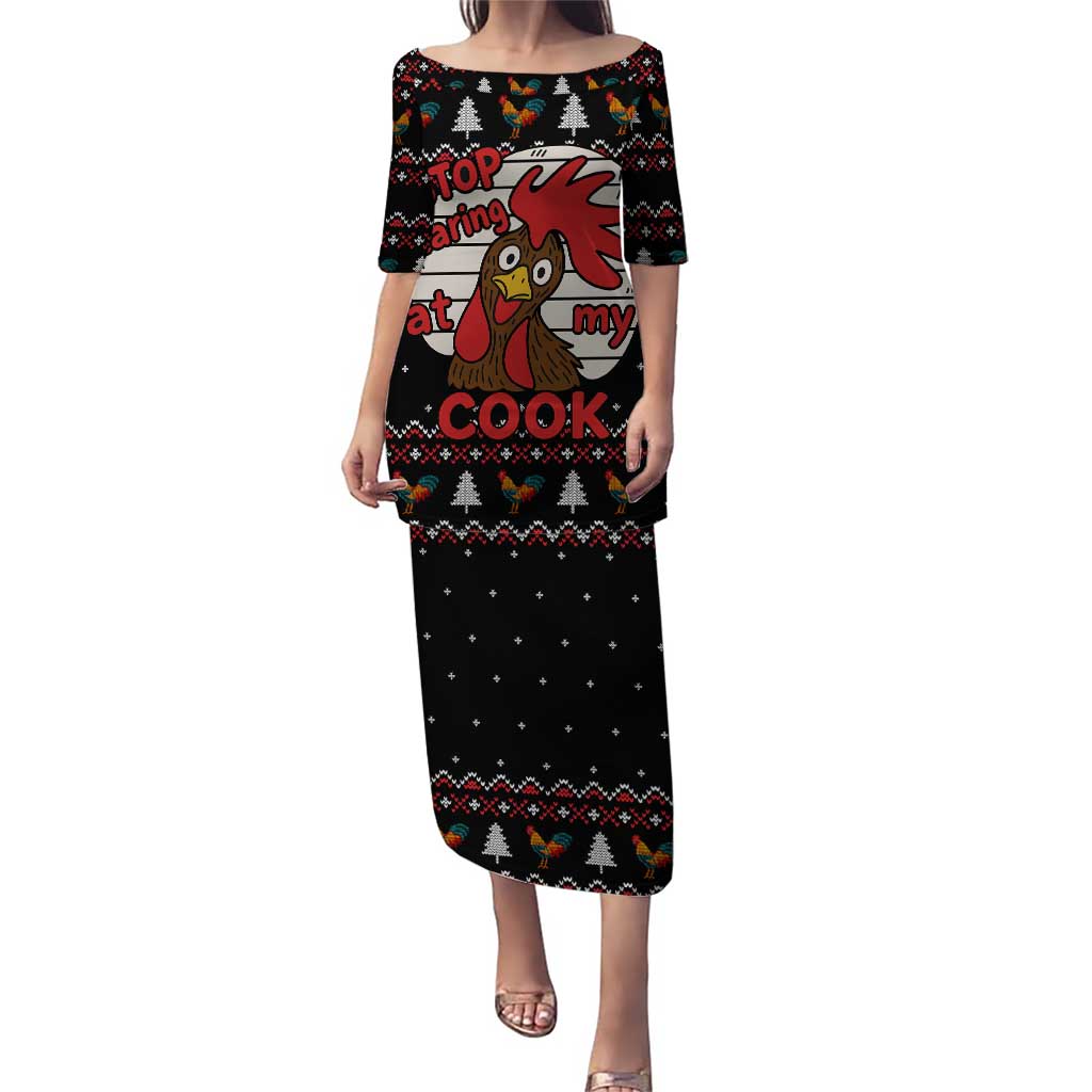 Chicken Stop Christmas Puletasi Xmas Holiday Patterns - Wonder Print Shop
