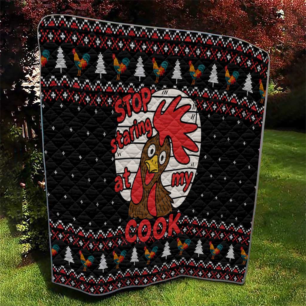 Chicken Stop Christmas Quilt Xmas Holiday Patterns - Wonder Print Shop