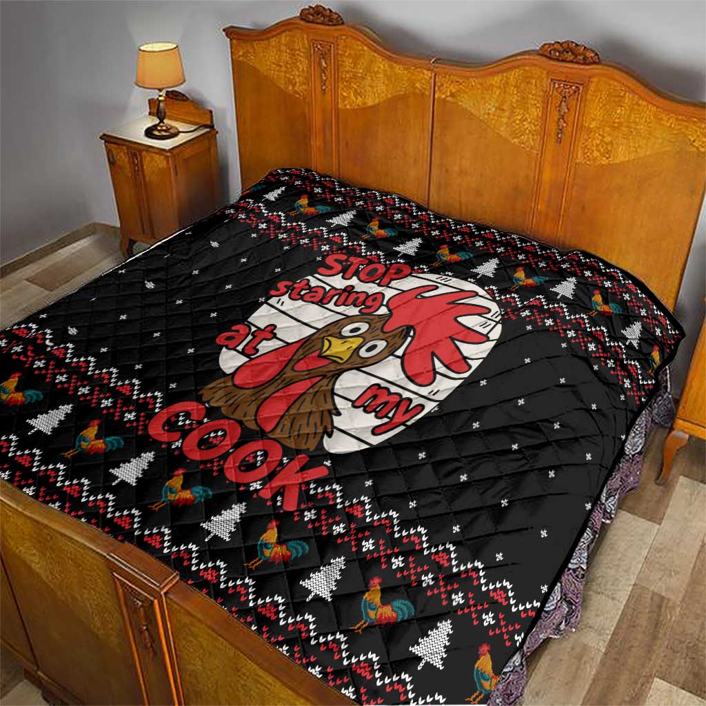 Chicken Stop Christmas Quilt Xmas Holiday Patterns - Wonder Print Shop