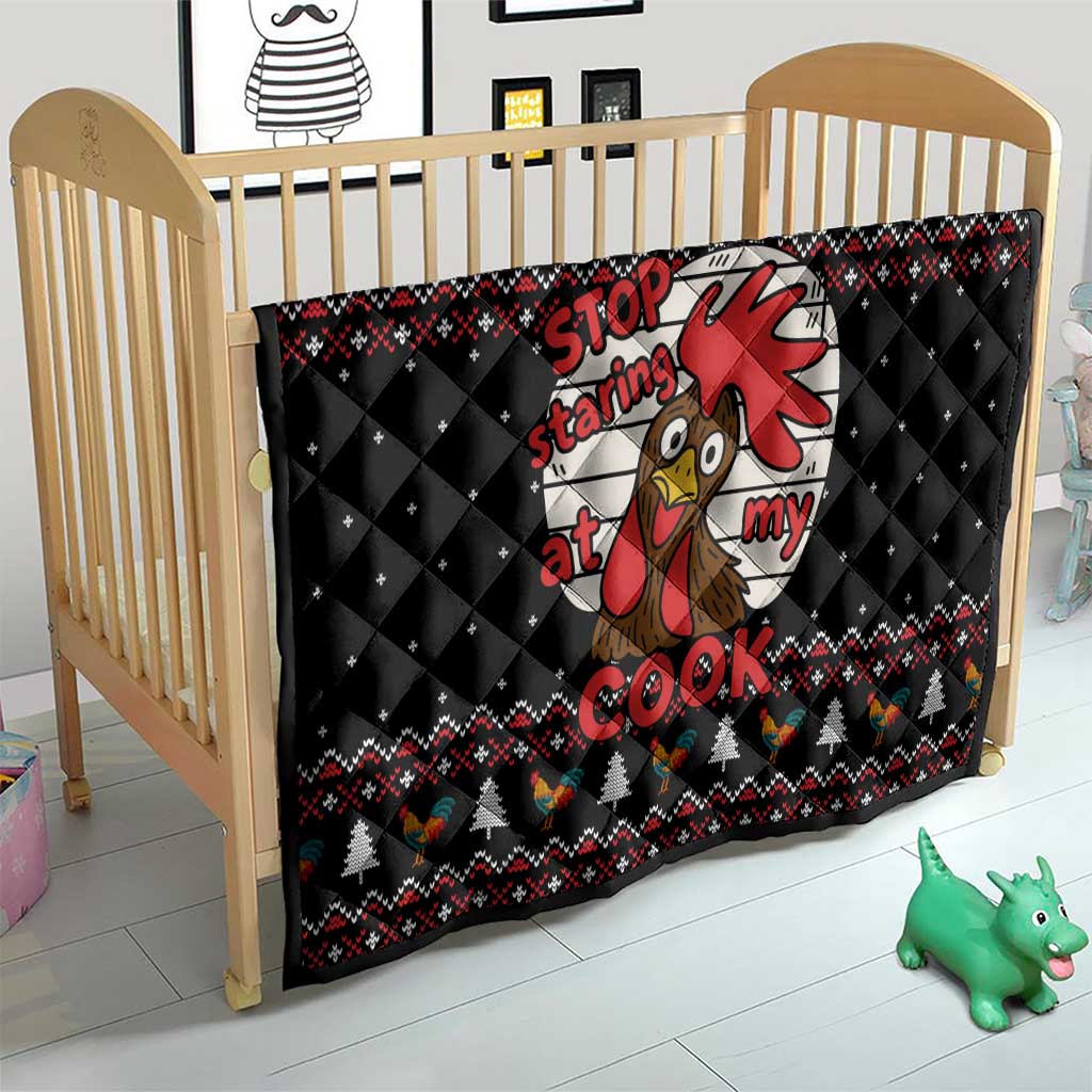 Chicken Stop Christmas Quilt Xmas Holiday Patterns - Wonder Print Shop