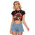 Chicken Stop Christmas Raglan Cropped T Shirt Xmas Holiday Patterns - Wonder Print Shop