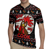 Chicken Stop Christmas Rugby Jersey Xmas Holiday Patterns - Wonder Print Shop