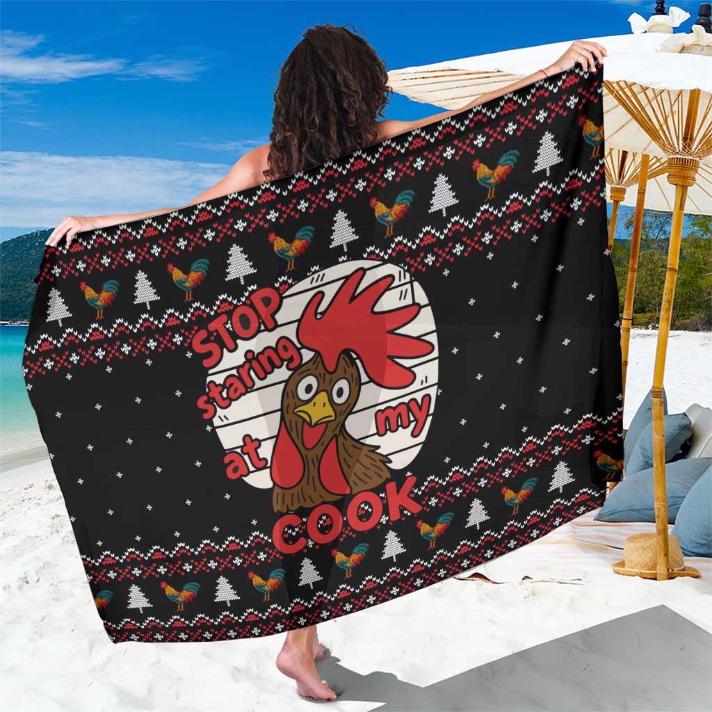Chicken Stop Christmas Sarong Xmas Holiday Patterns - Wonder Print Shop