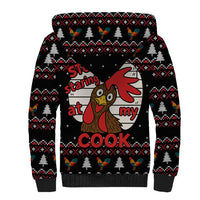 Chicken Stop Christmas Sherpa Hoodie Xmas Holiday Patterns - Wonder Print Shop