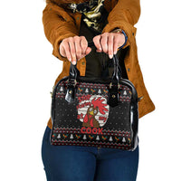 Chicken Stop Christmas Shoulder Handbag Xmas Holiday Patterns - Wonder Print Shop