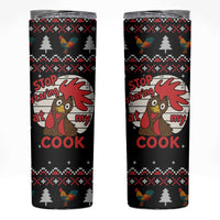 Chicken Stop Christmas Skinny Tumbler Xmas Holiday Patterns - Wonder Print Shop