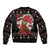 Chicken Stop Christmas Sleeve Zip Bomber Jacket Xmas Holiday Patterns - Wonder Print Shop
