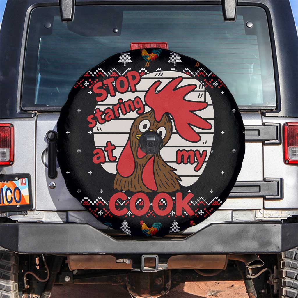 Chicken Stop Christmas Spare Tire Cover Xmas Holiday Patterns - Wonder Print Shop