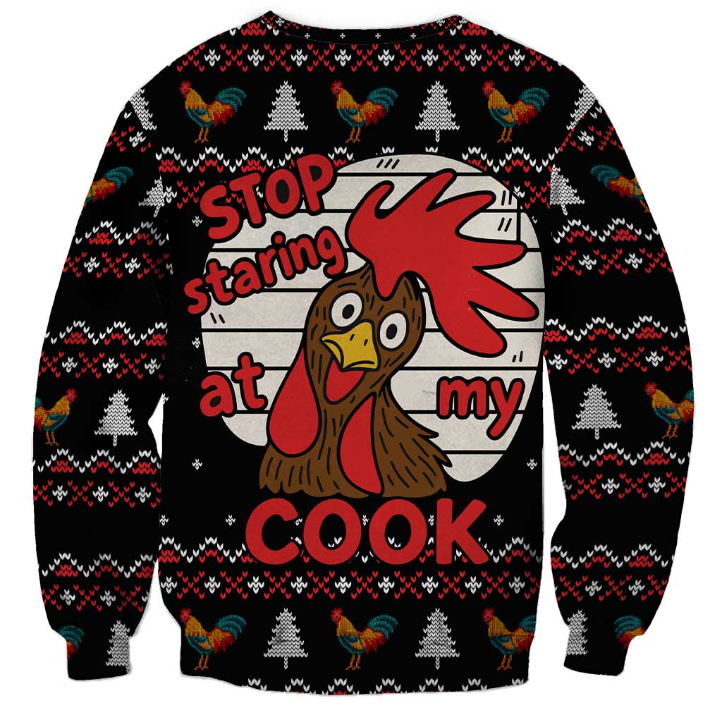 Chicken Stop Christmas Sweatshirt Xmas Holiday Patterns - Wonder Print Shop