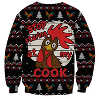Chicken Stop Christmas Sweatshirt Xmas Holiday Patterns - Wonder Print Shop