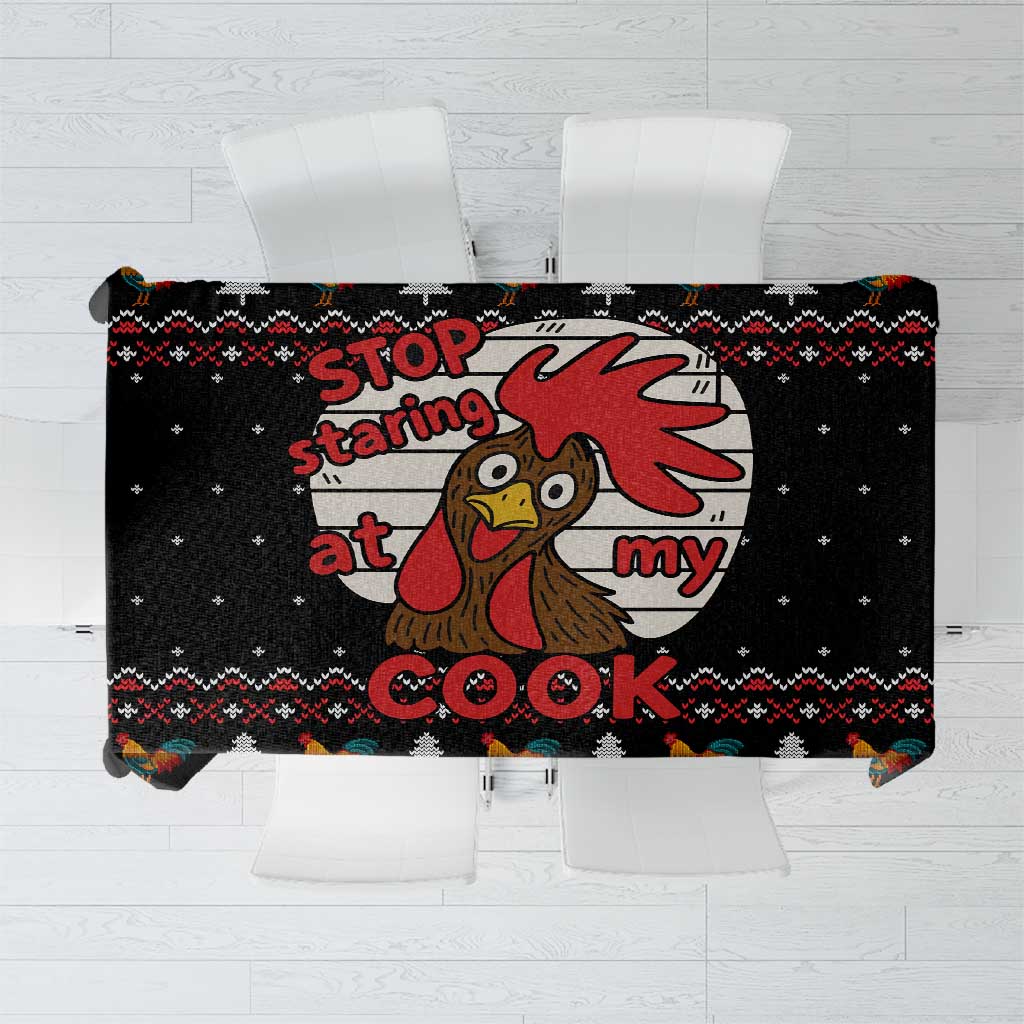 Chicken Stop Christmas Tablecloth Xmas Holiday Patterns - Wonder Print Shop
