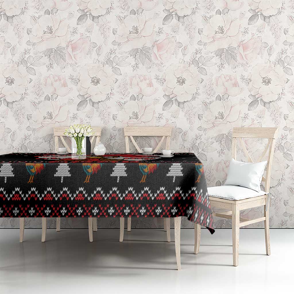 Chicken Stop Christmas Tablecloth Xmas Holiday Patterns - Wonder Print Shop