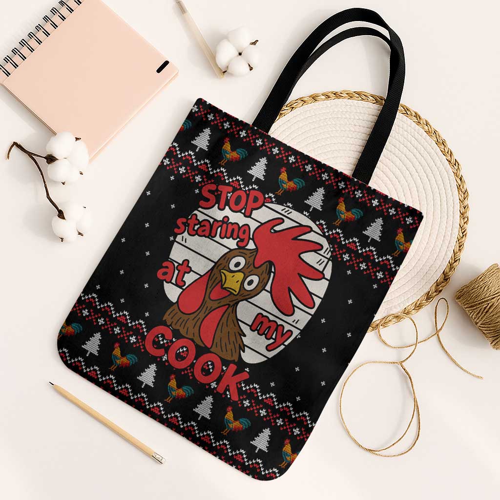Chicken Stop Christmas Tote Bag Xmas Holiday Patterns - Wonder Print Shop