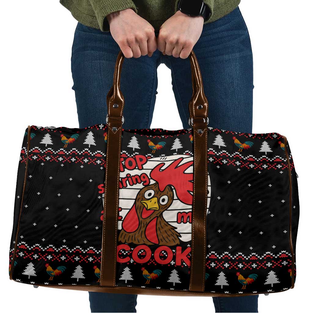 Chicken Stop Christmas Travel Bag Xmas Holiday Patterns - Wonder Print Shop