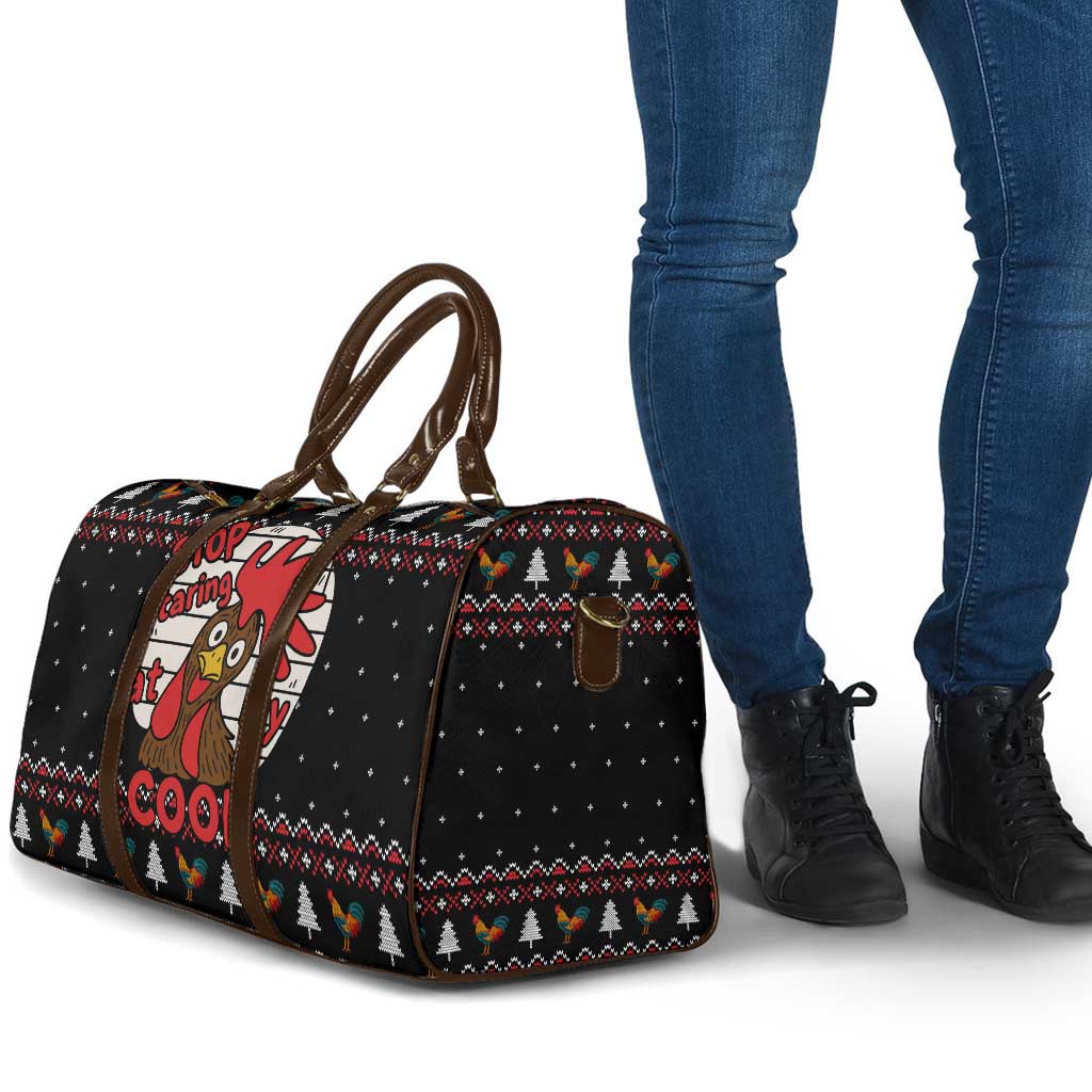 Chicken Stop Christmas Travel Bag Xmas Holiday Patterns - Wonder Print Shop