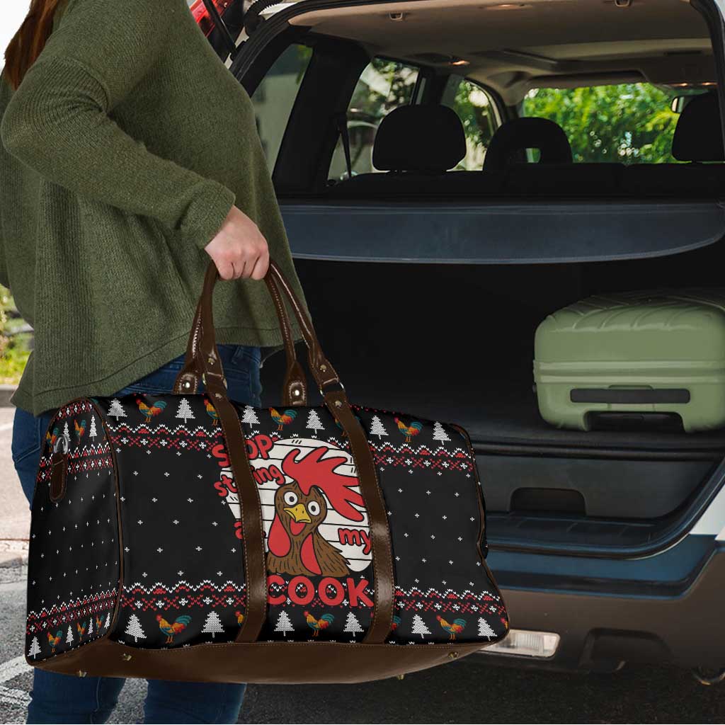 Chicken Stop Christmas Travel Bag Xmas Holiday Patterns - Wonder Print Shop
