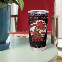 Chicken Stop Christmas Tumbler Cup Xmas Holiday Patterns - Wonder Print Shop