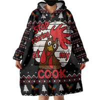 Chicken Stop Christmas Wearable Blanket Hoodie Xmas Holiday Patterns - Wonder Print Shop
