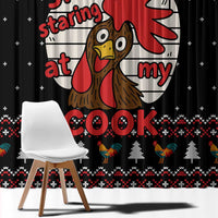 Chicken Stop Christmas Window Curtain Xmas Holiday Patterns - Wonder Print Shop