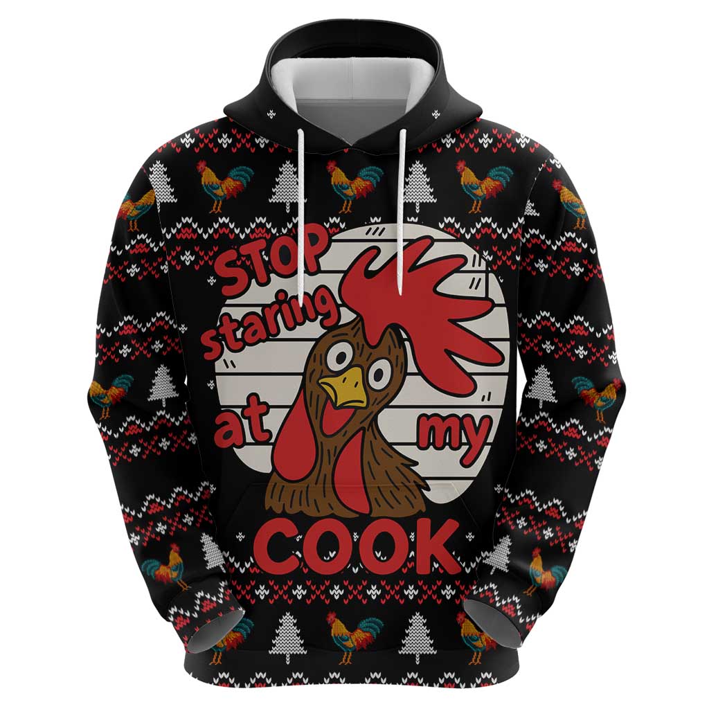 Chicken Stop Christmas Zip Hoodie Xmas Holiday Patterns - Wonder Print Shop