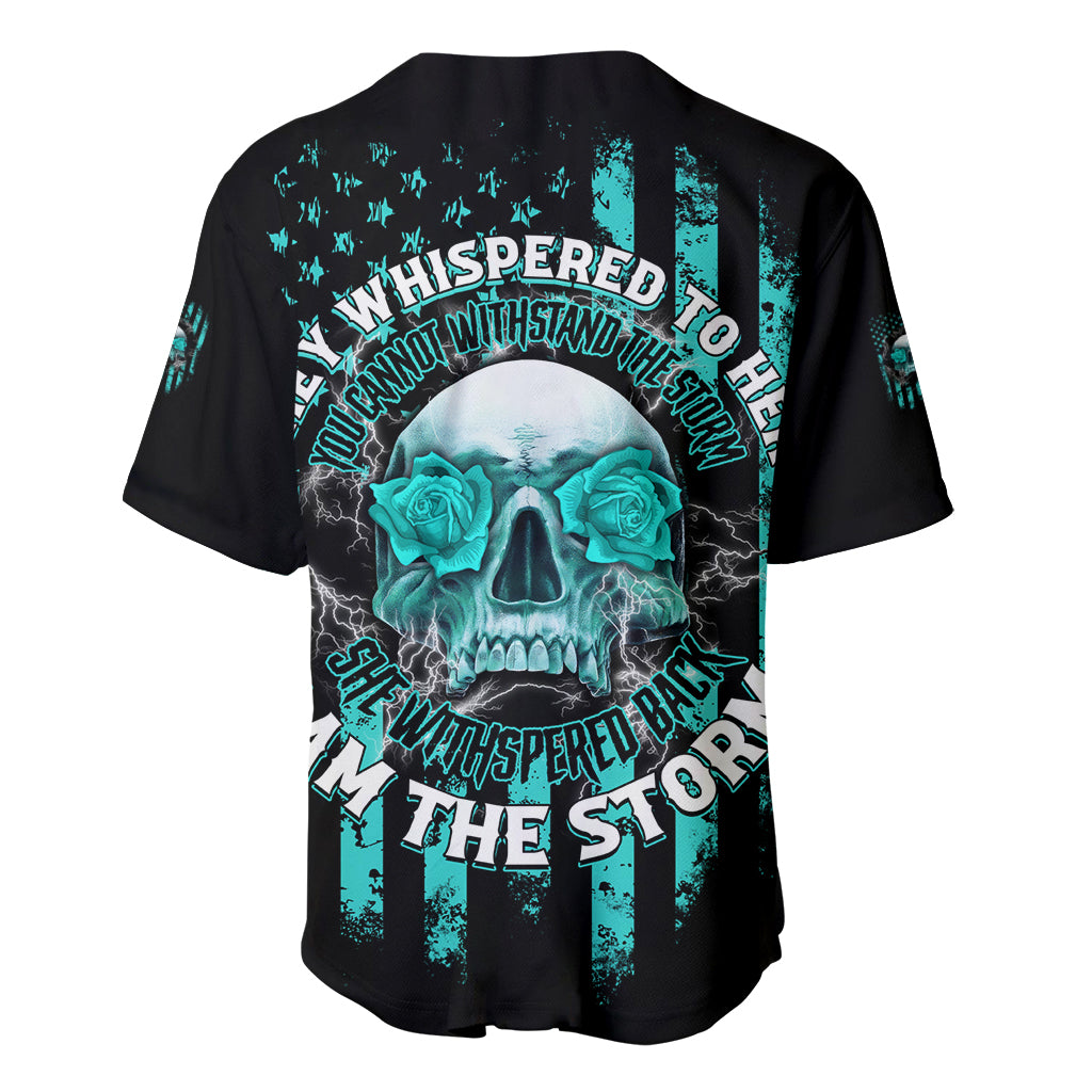 I Am The Storm Skul Baseball Jersey - Wonder Print Shop