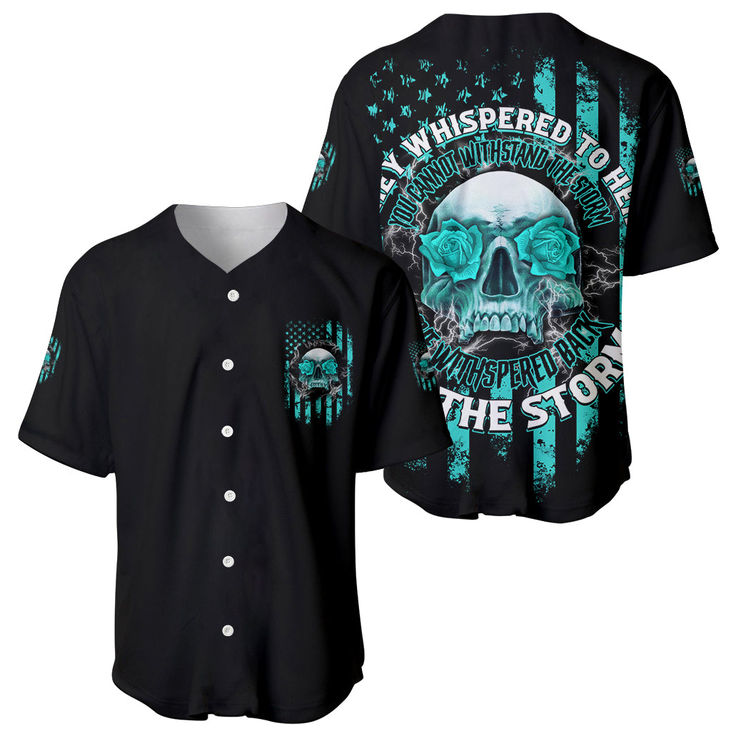 I Am The Storm Skul Baseball Jersey - Wonder Print Shop