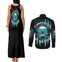 I Am The Storm Skul Couples Matching Tank Maxi Dress and Long Sleeve Button Shirt - Wonder Print Shop