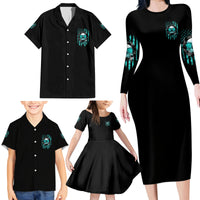 I Am The Storm Skul Family Matching Long Sleeve Bodycon Dress and Hawaiian Shirt - Wonder Print Shop
