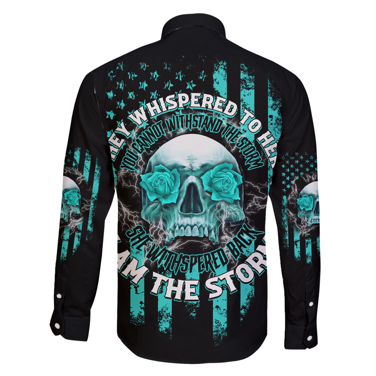 I Am The Storm Skul Family Matching Long Sleeve Bodycon Dress and Hawaiian Shirt - Wonder Print Shop