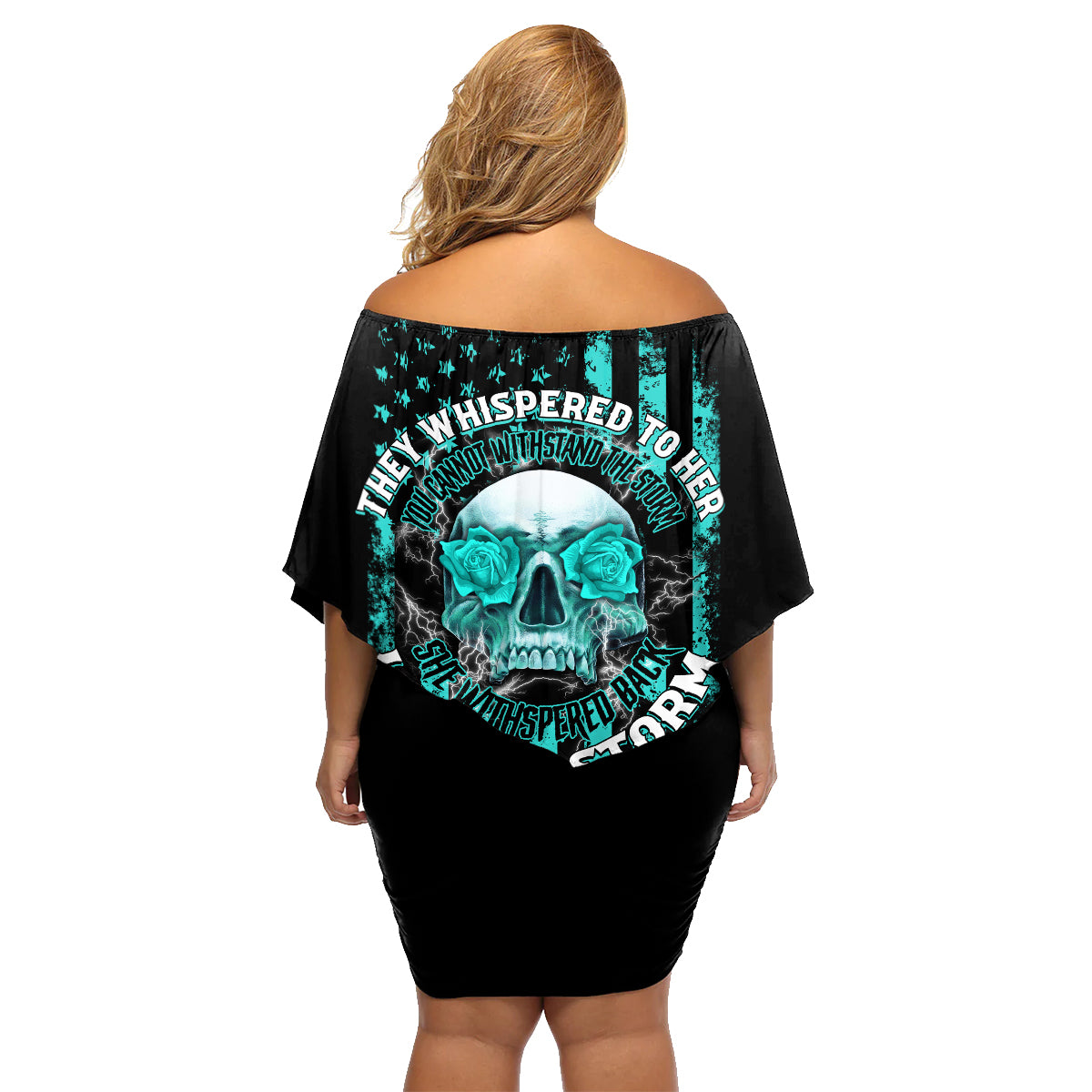 I Am The Storm Skul Family Matching Off Shoulder Short Dress and Hawaiian Shirt - Wonder Print Shop