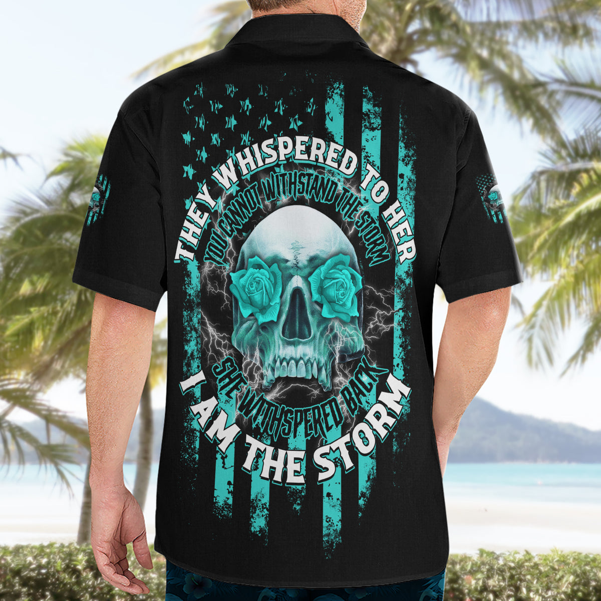 I Am The Storm Skul Hawaiian Shirt - Wonder Print Shop